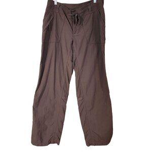 The North Face Womens sz 10  Lightweight Nylon Hiking Pants Brown  30" inseam